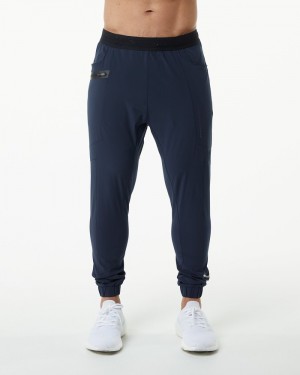 Pantaloni Jogger Barbati Alphalete Studio Bleumarin | 594380-MWP