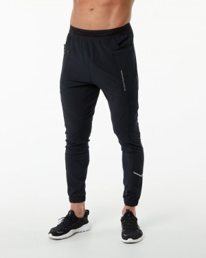 Pantaloni Jogger Barbati Alphalete Studio Negrii Argintii | 174836-IUJ