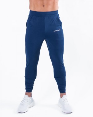 Pantaloni Jogger Barbati Alphalete Trace Albastri | 982153-RIG