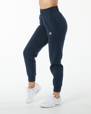 Pantaloni Jogger Dama Alphalete ELMTS Cuffed Bleumarin | 758039-ZXQ