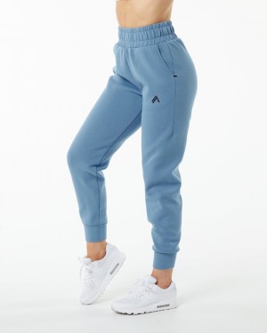 Pantaloni Jogger Dama Alphalete ELMTS Cuffed Albastri | 384692-NCE