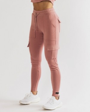 Pantaloni Jogger Dama Alphalete Identity Cargo Roz | 943017-ONB