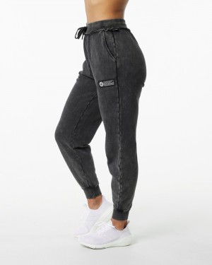 Pantaloni Jogger Dama Alphalete Very Terry Negrii | 568719-SDQ