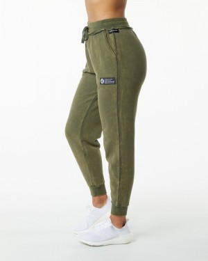 Pantaloni Jogger Dama Alphalete Very Terry Verzi | 845102-RYL