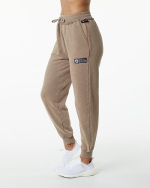 Pantaloni Jogger Dama Alphalete Very Terry Gri | 801493-EWV