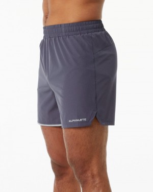 Pantaloni Scurti Barbati Alphalete Core Stride 5” Violet | 520986-KZI