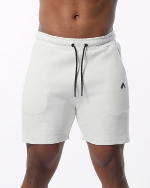 Pantaloni Scurti Barbati Alphalete ELMTS Atletism 6" Albi | 730592-MGX