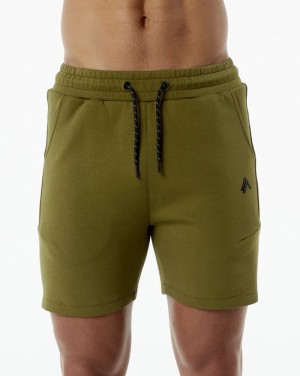 Pantaloni Scurti Barbati Alphalete ELMTS Atletism 6" Verzi | 236984-PRM