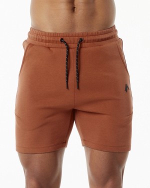 Pantaloni Scurti Barbati Alphalete ELMTS Atletism 6" Rosii Inchis | 785961-AGW