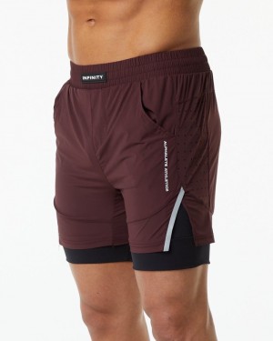 Pantaloni Scurti Barbati Alphalete Infinity Speed 5.5" Visinii | 180956-ELS
