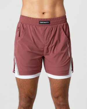 Pantaloni Scurti Barbati Alphalete Infinity Speed 5.5" Roz | 419735-AEN
