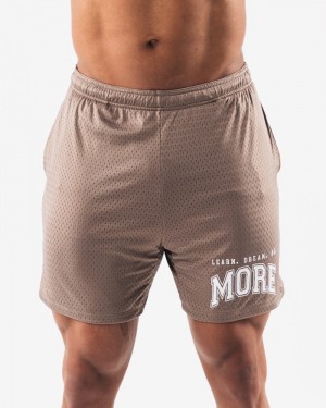 Pantaloni Scurti Barbati Alphalete LDB More Mesh 6” Bej | 305786-IOP