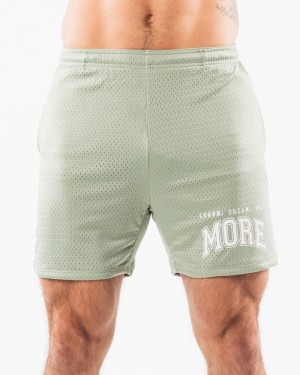 Pantaloni Scurti Barbati Alphalete LDB More Mesh 6" Masline Verzi | 539280-HTO