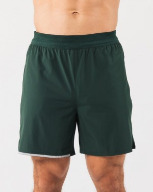 Pantaloni Scurti Barbati Alphalete Studio 6" Verzi | 864973-TDB