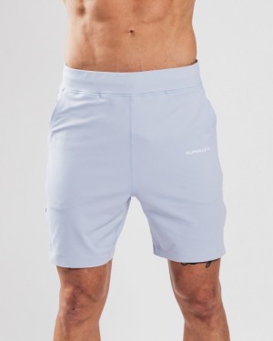 Pantaloni Scurti Barbati Alphalete Trace 8" Albastri | 125637-IUD