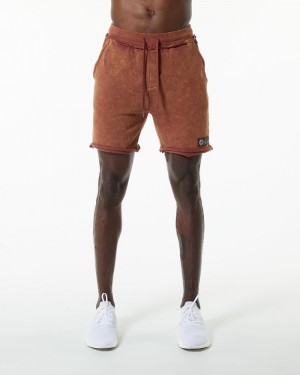 Pantaloni Scurti Barbati Alphalete Very Terry Kaki | 725396-HPL