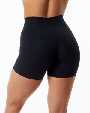Pantaloni Scurti Dama Alphalete Alphalux Wonder 6" Negrii | 354107-VBQ