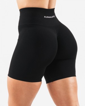 Pantaloni Scurti Dama Alphalete Amplify 6.5” Negrii | 596831-ZKS