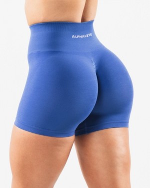 Pantaloni Scurti Dama Alphalete Amplify 4.5" Albastri | 420536-FJO
