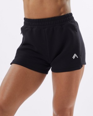 Pantaloni Scurti Dama Alphalete ELMTS Atletism 3.5" Negrii | 015962-DGN