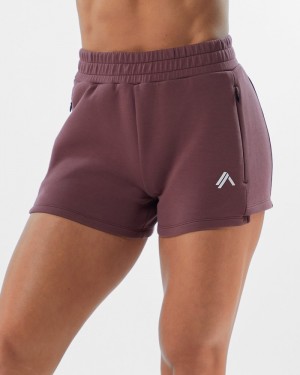 Pantaloni Scurti Dama Alphalete ELMTS Atletism 3.5" Violet | 137420-BTD