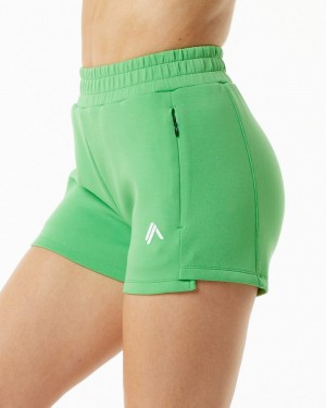 Pantaloni Scurti Dama Alphalete ELMTS Atletism 3.5" Verzi | 970413-ECY