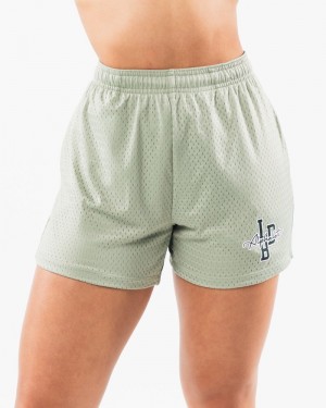 Pantaloni Scurti Dama Alphalete Signature Mesh 4" Masline Verzi | 468359-MKC