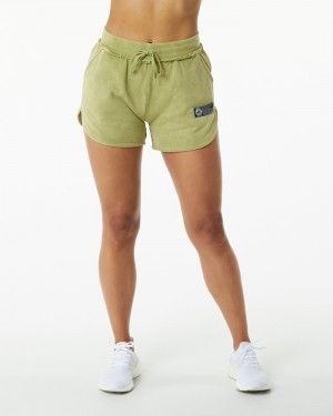 Pantaloni Scurti Dama Alphalete Very Terry Verzi | 360798-ONQ
