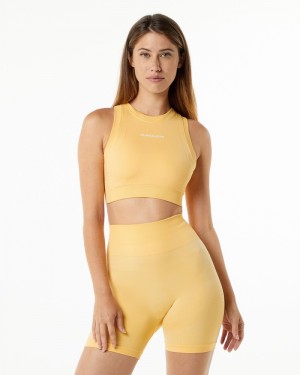 Sutiene Dama Alphalete Ozone Crop Galbeni | 836052-JLH