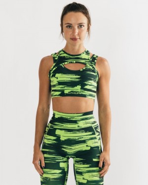 Sutiene Dama Alphalete Surface Keyhole Camuflaj | 962374-JHY