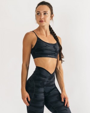 Sutiene Dama Alphalete Surface Limitless Negrii Camuflaj | 105372-RSX