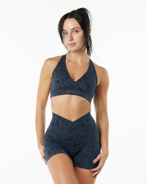 Sutiene Dama Alphalete Surface Wrap Albastri | 538246-ZCE