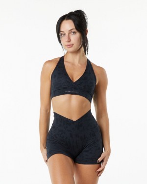 Sutiene Dama Alphalete Surface Wrap Negrii | 756908-AEL