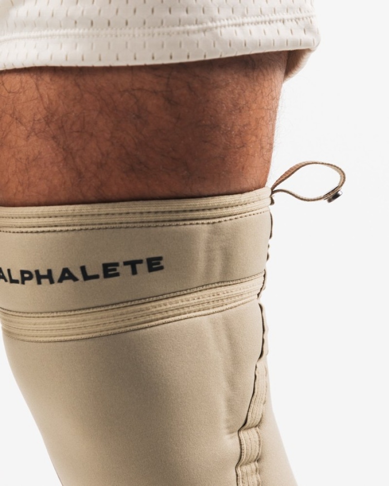 Alte Accesorii Barbati Alphalete Knee Sleeves Bej | 487503-BGQ