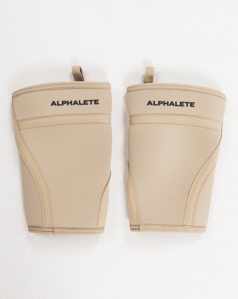 Alte Accesorii Barbati Alphalete Knee Sleeves Bej | 487503-BGQ