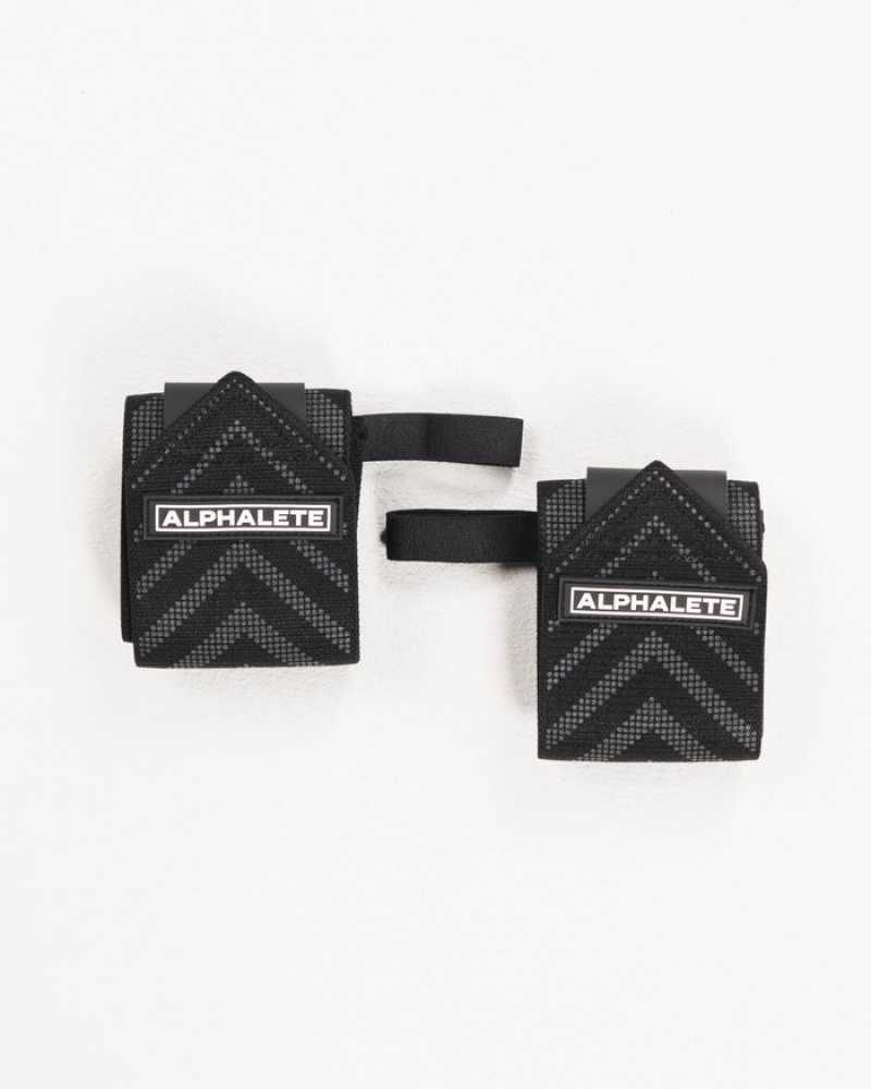 Alte Accesorii Barbati Alphalete Wrist Wraps Negrii | 739168-SYB