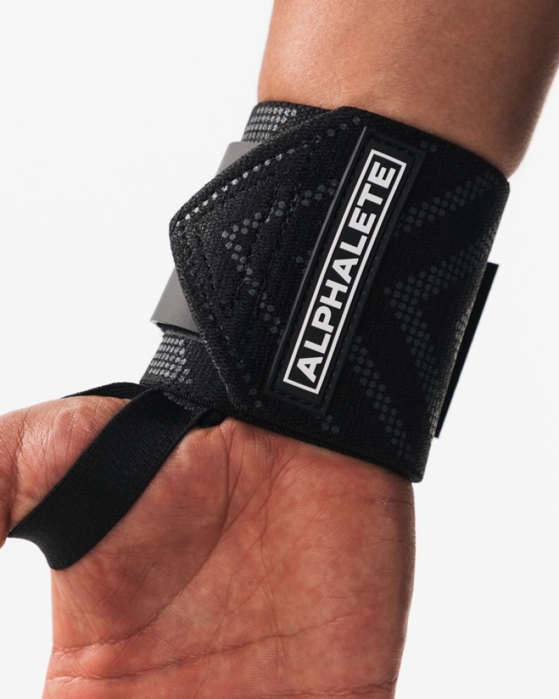 Alte Accesorii Dama Alphalete Wrist Wraps Negrii | 465780-JHM