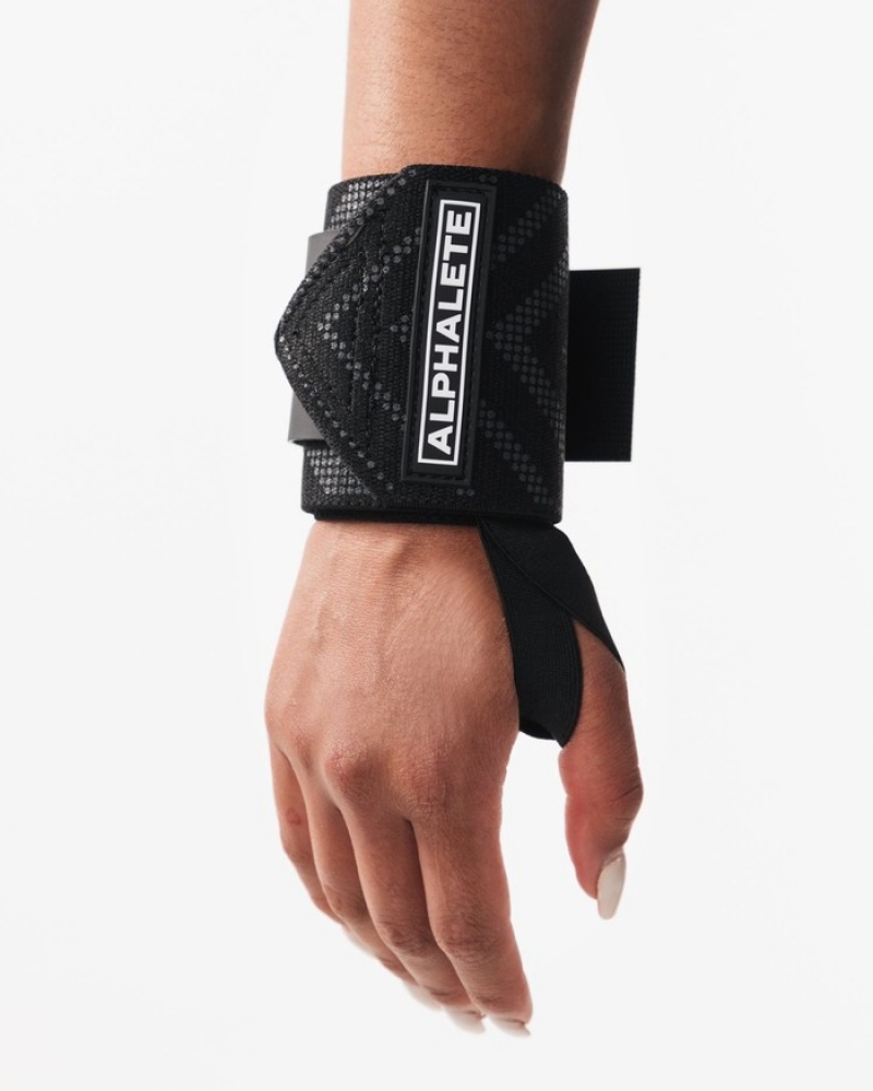 Alte Accesorii Dama Alphalete Wrist Wraps Negrii | 465780-JHM