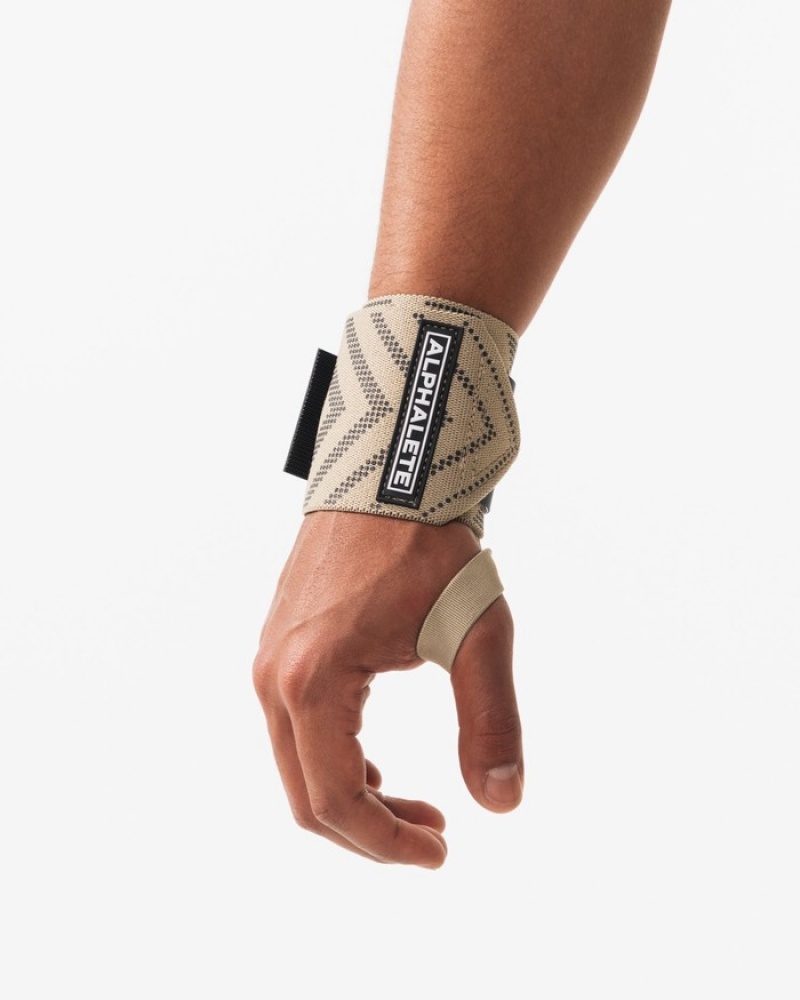 Alte Accesorii Dama Alphalete Wrist Wraps Bej | 238750-TPV