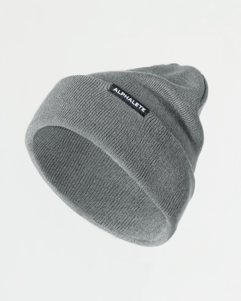 Caciuli Dama Alphalete Essential Foldover Gri | 571328-GPO