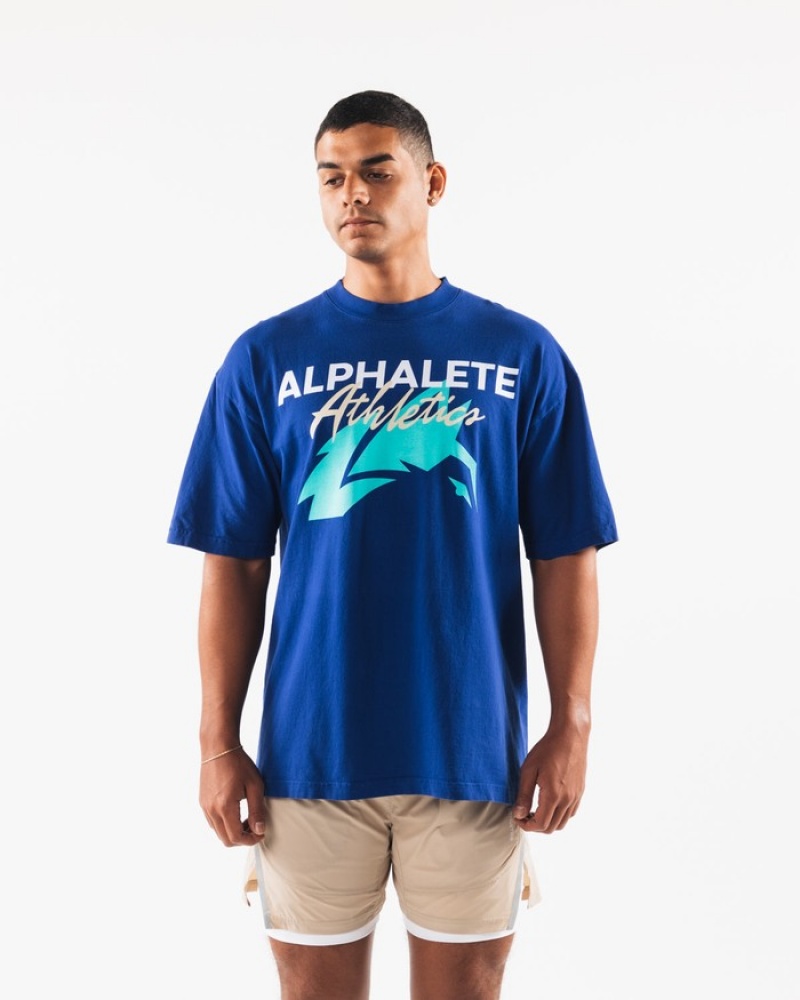 Camasa Barbati Alphalete AA Beach Albastru Regal Albastri | 459067-ZRI