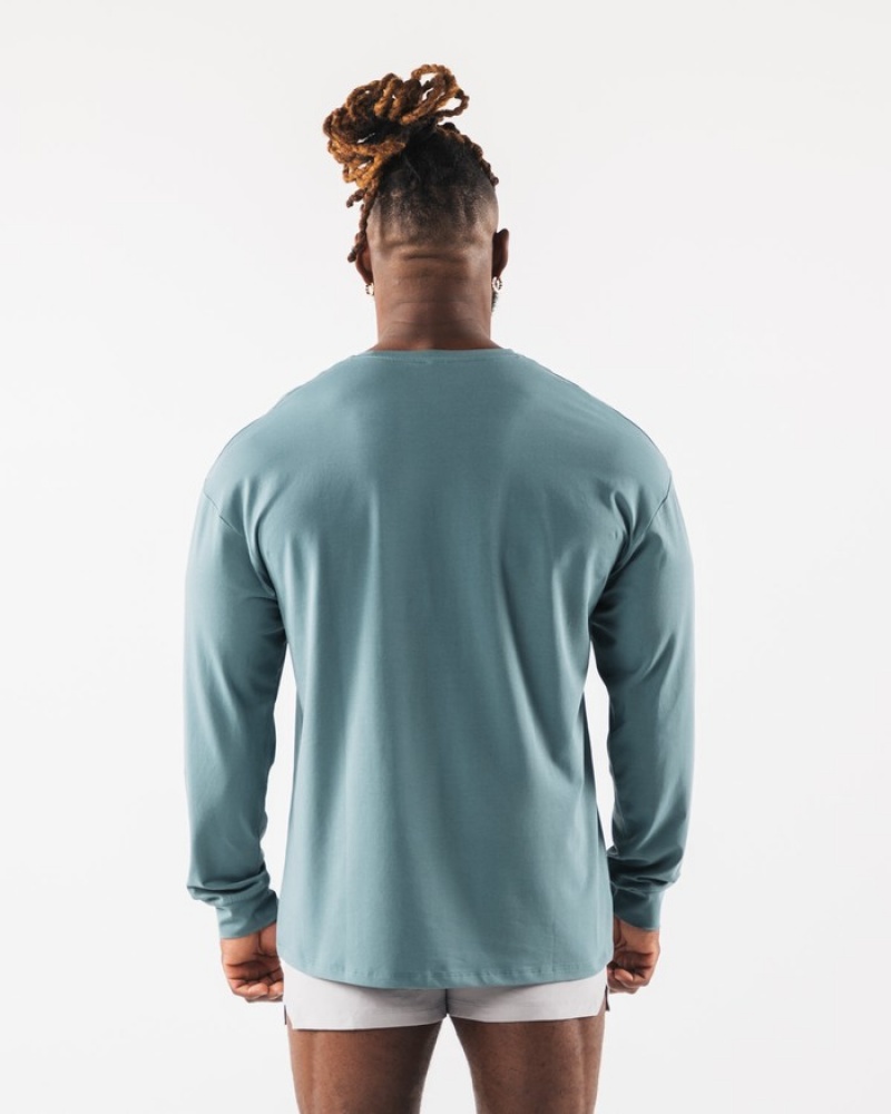 Camasa Barbati Alphalete AA Paisley Print LS Turcoaz | 132954-WCV