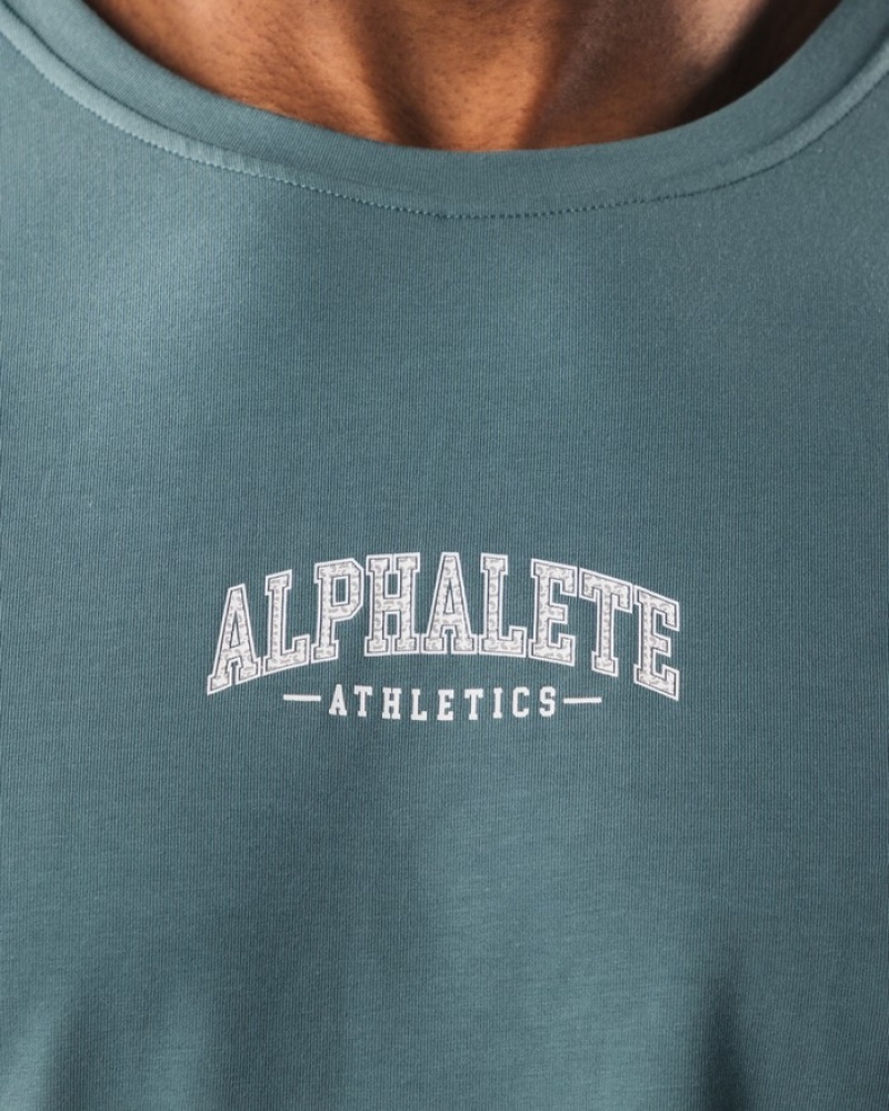 Camasa Barbati Alphalete AA Paisley Print LS Turcoaz | 132954-WCV