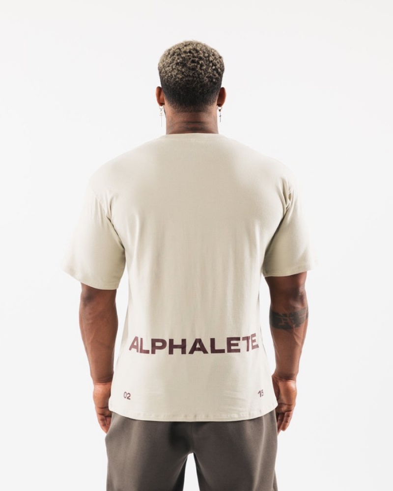 Camasa Barbati Alphalete Brushed Crest Albi | 162378-VUD