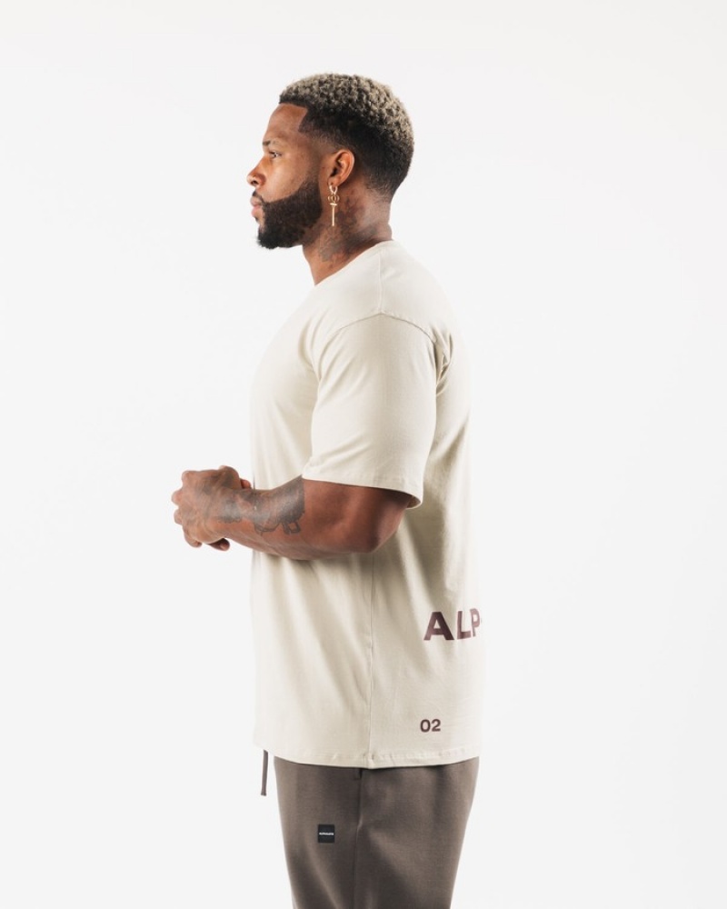 Camasa Barbati Alphalete Brushed Crest Albi | 162378-VUD