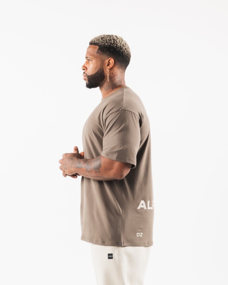 Camasa Barbati Alphalete Brushed Crest Gri Maro | 649025-SPH
