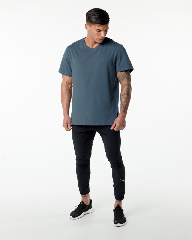 Camasa Barbati Alphalete Clasici Albastri | 538416-LNO