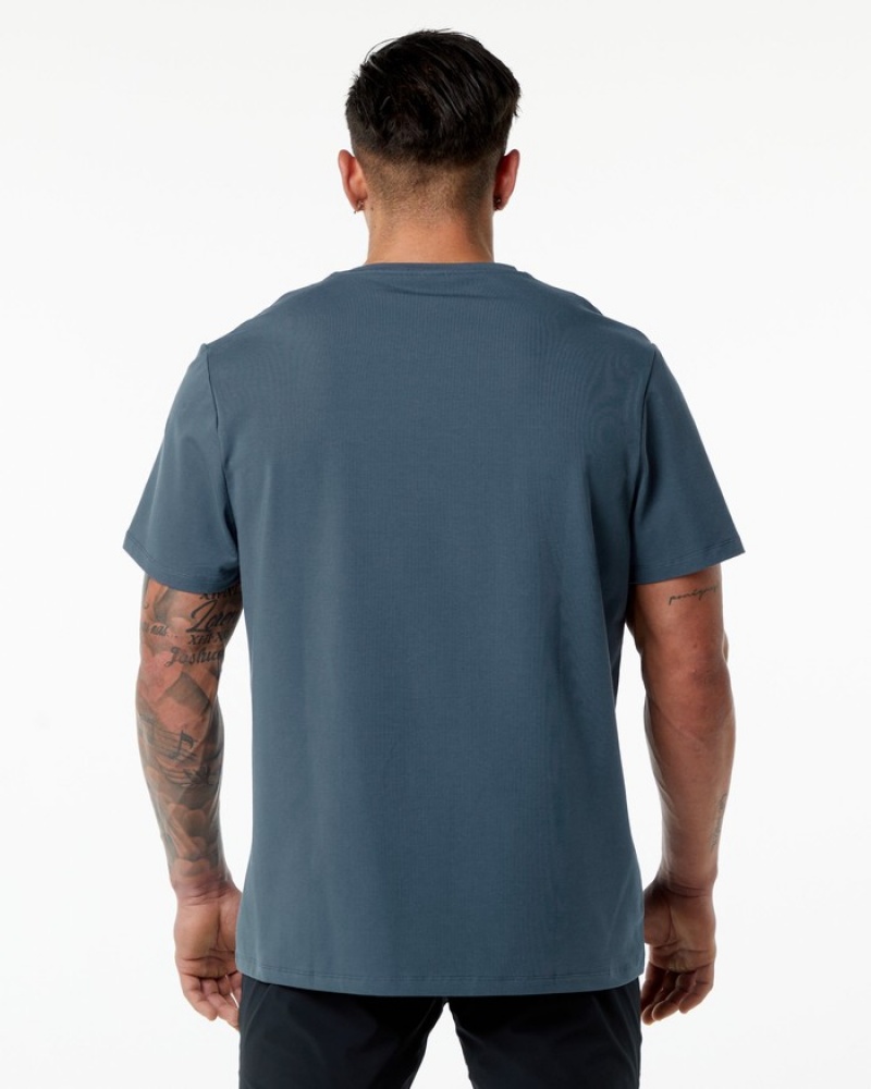 Camasa Barbati Alphalete Clasici Albastri | 538416-LNO