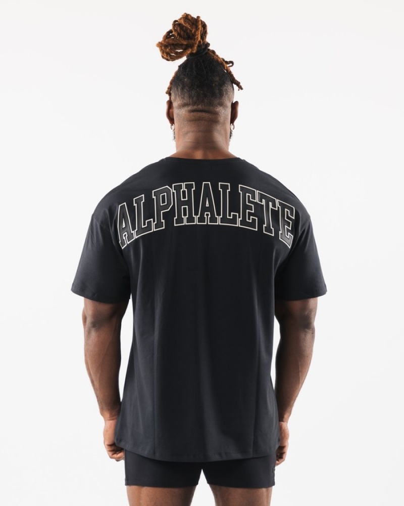 Camasa Barbati Alphalete Collegiate Negrii | 890732-ESI