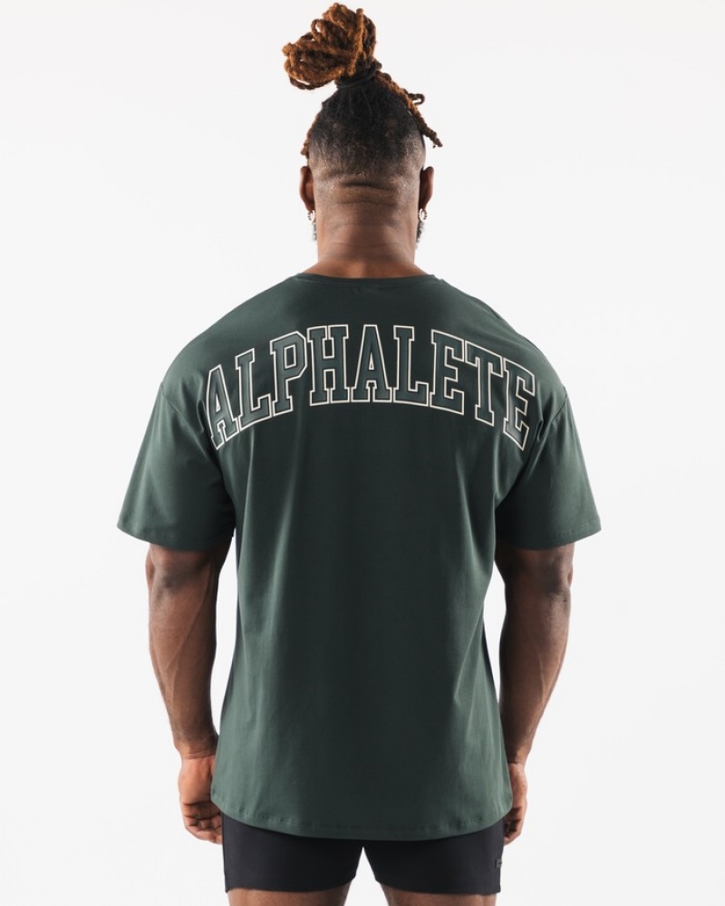 Camasa Barbati Alphalete Collegiate Verzi | 439061-QYH